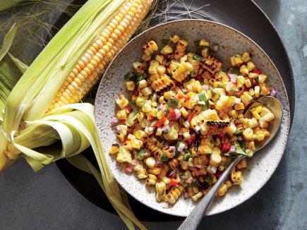 Texan Style Spicy Char-Grilled Corn Salad (Kilo) w/ Bacon and Red Bell Pepper 